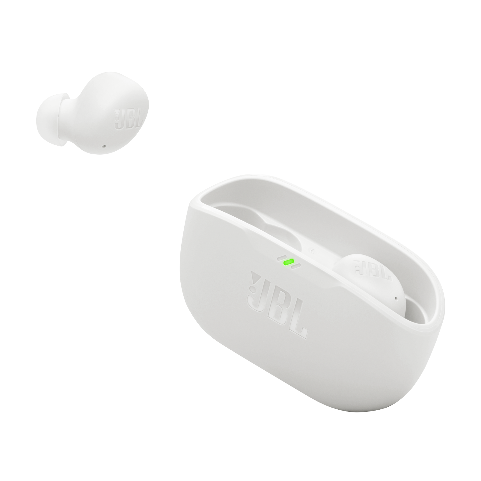 JBL Wave Buds 2 - White - True Wireless Noise Cancelling Earbuds - Detailshot 2